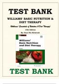 Test Bank for Williams' Basic Nutrition & Diet Therapy, 15th Edition by Staci Nix, 9780323377317, Covering Chapters 1-23 | Includes Rationales