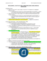 07. Negligence and Duty of Care for Omissions and Third Parties