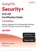 CompTIA Security+ SY0-701 Certification Guide - Third Edition: Master cybersecurity fundamentals and pass the SY0-701 exam on your first attempt 3rd ed. Edition 2024 Solved 100%