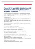 Texas MPJE April 2023-2024 Edition. All Questions and Correct, 5-Star Rated Answers. Graded A+