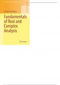 Fundamentals of Real and Complex Analysis (Springer Undergraduate Mathematics Series) 2024th Edition with complete solution