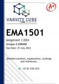 EMA1501 Assignment 3 (DETAILED ANSWERS) 2024 - DISTINCTION GUARANTEED 