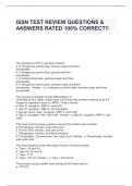 ISSN TEST REVIEW QUESTIONS & ANSWERS RATED 100% CORRECT!!