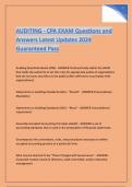 AUDITING - CPA EXAM Questions and Answers Latest Updates 2024 Guaranteed Pass .rar