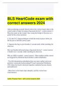 BLS HeartCode exam with  correct answers 2024