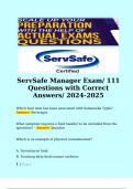 ServSafe Manager Exam Compilation Bulk. 