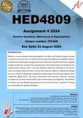 HED4809 Assignment 4 (COMPLETE ANSWERS) 2024 (707406) - 23 August 2024