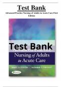 Test Bank For Advanced Practice Nursing of Adults in Acute Care 1st Edition by Janet G. Whetstone Foster  All Chapters(1-17)|A+ ULTIMATE GUIDE 