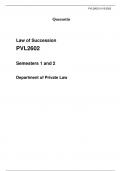 Law of Succession PVL2602  Semesters 1 and 2  Department of Private Law