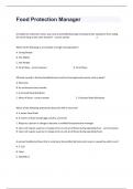 Food Protection Manager Practice Question Guide With Answers All Correct.