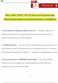 NR507 Final  Exam Study Guide 2024 / NR 507 Week 5 - 8 Advanced Pathophysiology Questions and Answers (2024 / 2025) (Verified Answers)- Chamberlain