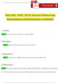 NR 507 Final Exam 2024 / NR 507 Week 8 Exam Advanced Pathophysiology Expected Questions and Answers (2024 / 2025) (Verified Answers)- Chamberlain