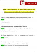NR 507 Final Exam 2024 / NR 507 Week 5 - 8 Exam Advanced Pathophysiology Expected Questions and Answers (2024 / 2025) (Verified Answers)- Chamberlain