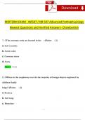 NR 507 Midterm Exam 2024 / NR 507 Weeks 1 - 4 Midterm Advanced Pathophysiology Expected Questions and Answers (2024 / 2025) (Verified Answers)- Chamberlain
