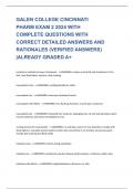 GALEN COLLEGE CINCINNATI  PHARM EXAM 2 2024 WITH  COMPLETE QUESTIONS WITH  CORRECT DETAILED ANSWERS AND  RATIONALES (VERIFIED ANSWERS)  |ALREADY GRADED A+ 