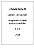 (WOCNCB) CCCN-AP Domain 5 Evaluation Comprehensive Pre - Assessment Guide Q & S 2024