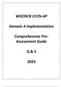 (WOCNCB) CCCN-AP Domain 4 Implementation Comprehensive Pre - Assessment Guide Q & S 2024