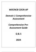 (WOCNCB) COCN-AP Domain 1-6 Comprehensive Pre - Assessment Guide Q & S 2024.