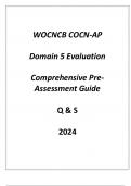 (WOCNCB) COCN-AP Domain 5 Evaluation Comprehensive Pre - Assessment Guide Q & S 2024