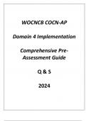 (WOCNCB) COCN-AP Domain 4 Implementation Comprehensive Pre - Assessment Guide Q & S 2024