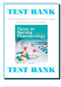 Test Bank For Focus on Nursing Pharmacology 7th Edition by Amy M. Karch All Chapters 1-59 