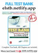 THE Test Bank for Crafting and Executing Strategy Concepts and Cases 22nd Edition Thompson