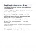 Food Handler_ Assessment Seven questions and answers