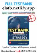THE Test Bank for Crafting and Executing Strategy Quest for Competitive Advantage Concepts and Cases 23rd Edition Thompson