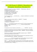 CLC 222 Exam 6 (2024) || Questions & Complete Solutions (Graded A+)