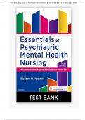 Test Bank: Essentials of Psychiatric Mental Health Nursing (3rd Edition by Varcarolis) 2017