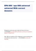 EPA 608 / epa 608 universal universal With correct Answers