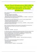 Oracle Cloud Infrastructure 2023-2024 AI Foundations Associate (1Z0-1122-23) Exam || All Questions & Answers (Graded A+)