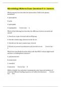 Microbiology Midterm Exam: Questions & A+ Answers