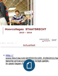 Hoorcollege 4 Staatsrecht