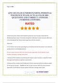 AINS 102 EXAM (UNDERSTANDING PERSONAL INSURANCE EXAM) ACTUAL EXAM 400+ QUESTIONS AND CORRECT ANSWERS (VERIFIED ANSWERS).