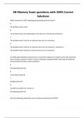 SIE Mastery Exam questions with 100% Correct Solutions