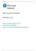 Economics Edexcel Alevel paper 1 Q+MS