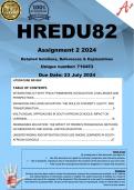 HREDU82 Assignment 2 (LITERATURE REVIEW COMPLETE ANSWERS) 2024 (718453) - 23 July 2024