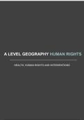 A-Level Geography Health, Human Rights and Intervention Notes (Pearson Edexcel)