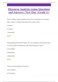Discourse Analysis exams Pack Questions and Answers | New One | Grade A+