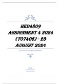 HED4809 Assignment 4 2024 (707406) - 23 August 2024