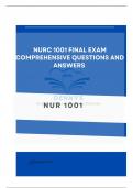 Nurc 1001 Final Exam Comprehensive Questions and Answers 100% Accuracy