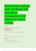 SOLUTIONS MANUAL AND TESTBANK FOE Operations Management 2nd Edition By Gerard Cachon 