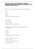 FTCE General Knowledge- English practice test 1,2,3, &4 Exam Questions & Answers (RATED A)