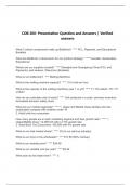 COB 300- Presentation Question and Answers | Verified answers