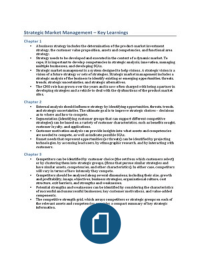 Strategic Market Management Summary (Key Learnings)