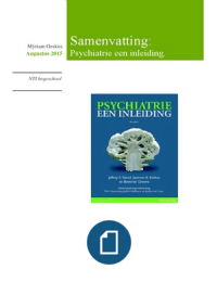 Samenvatting Psychiatrie een inleiding 8e editie PEARSON