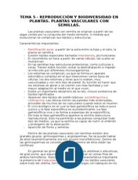 Tema 5 - Reproducción y biodiversidad en plantas. Plantas vasculares con semillas (Botánica)