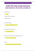 SLHS 305 Study Guide Questions and Answers | New One | Grade A+