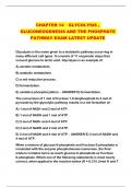CHAPTER 14  GLYCOLYSIS , GLUCONEOGENESIS AND THE PHOSPHATE PATHWAY EXAM LATEST UPDATE